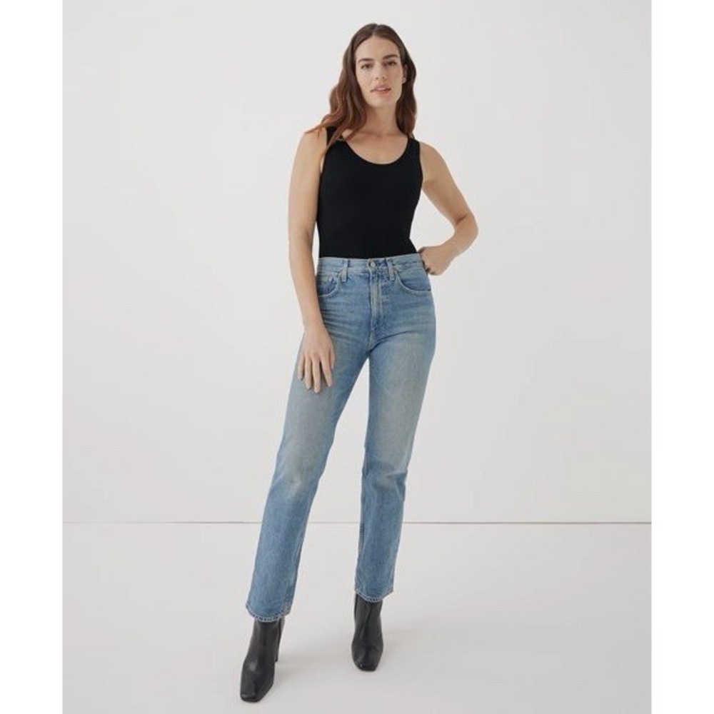 Pact Black Scoop Neck Bodysuit